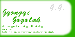 gyongyi gogolak business card
